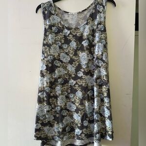 Chic Soul Blue and Green Patterned Dress